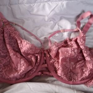 Cacique Pink Lace Bra with Adjustable Straps